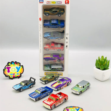 1:64 Mini Diecast Inertial Racing Cars Set - 6Pcs